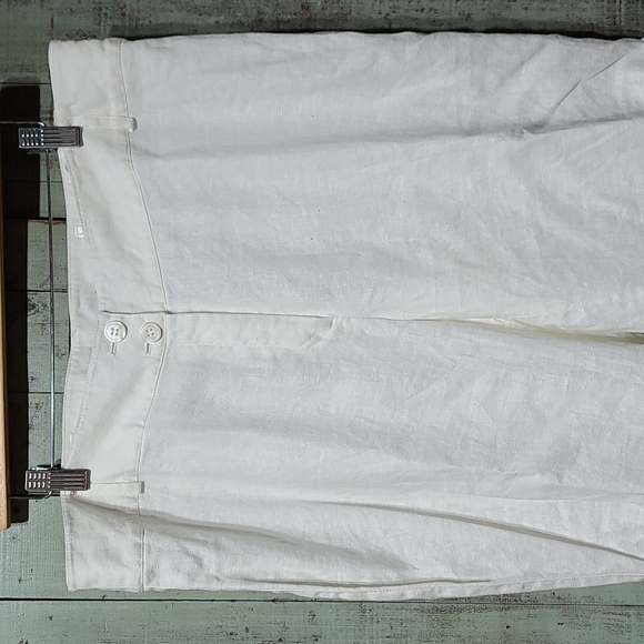 Script linen cropped pants - Picture 2 of 9